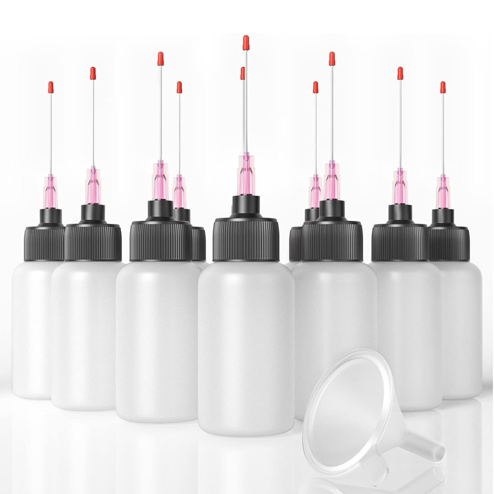 10 Pcs Needle Oiler (1 OZ), Precision Tip Applicator Bottle, LDPE Gun Oil Bottle