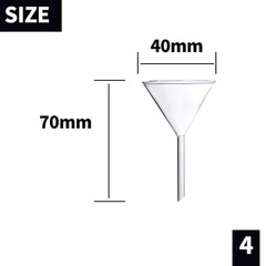 Glass Funnel Set, 4 Pcs Lab Borosilicate Glass Funnels, 100mm (170mm Length), 75
