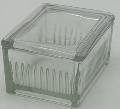 Vtg T.C. W. Co Glass Slide Staining Dish/Box w/Lid Holds 10 Horizontal Slides