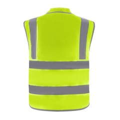 VEVOR Safety Vest Reflective Yellow Work Vest with 10 Pockets for Men & Women