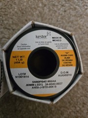 2 New Rolls, Kester Wire Solder 44 Series 24-6040-0027 1 LB Spool. 66/44. 0.80mm
