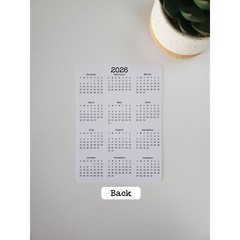 Double Sided Year At A Glance Cardstock Calendar With 2 Years 5″ x 7″