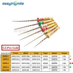 6PCs Dental Endo Rotary Files Endodontic Niti Files X-Pro Gold Taper 21/25/31MM