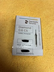 Dentsply Sirona Diamond 0.6 CS CEREC Primemill Bur Diamond Grit MPN 6714054