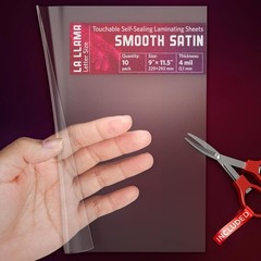 Textured Self Adhesive Laminating Sheets, Smooth Satin Finish, 9 x 11.5 Inche…