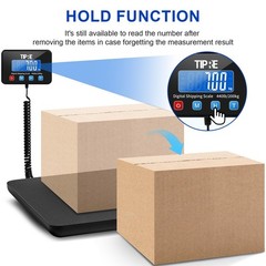 TIPRE Digital Shipping Postal Scale 440lb/0.5oz Accuracy Lightweight Carbon F…