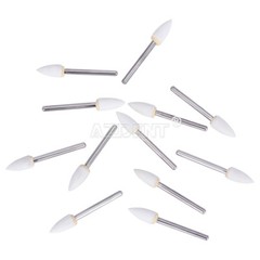 12pcs Dental Flame White Stone Polishing FG Burs Fl2 Abrasion Point Bur AZDENT