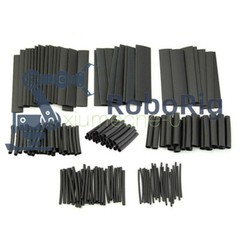 127Pcs Black Glue Weatherproof Heat Shrink Sleeving Tubing Tube Assortment Kit