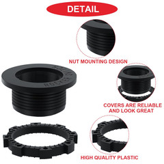 8Pcs 20Mm/0.8Inch Black round Rocker Switch Shell Mounting Panel Waterproof Dust