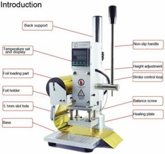 5cm x7cm Digital Hot Foil Stamping Machine Leather Press Embossing Printing 110V