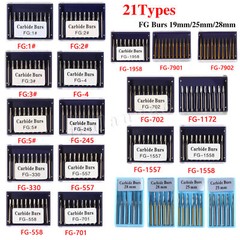 Dental Drill Bits Tungsten Carbide Burs Round Head HP/RA/FG Dentist Tools