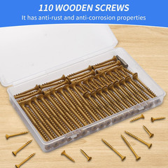Outdoor Wood Deck Screw Kit, Bronze Rust-Resistant Epoxy Coated, T25 Star Drive