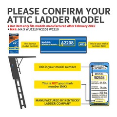 Attic Ladder Hinge Arms For 2010-UP Werner 55-2 Mk 5, WU2210, W2208, W2210 -Pair