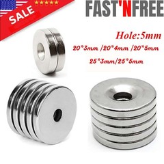 Countersunk Ring Round Disc Strong N35 Magnets Rare Earth Neodymium 25*3mm + 5mm