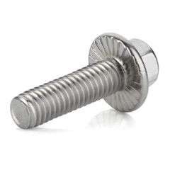 M6-1.0 X 40Mm Flanged Hex Head Bolts Flange Hexagon Screws, Stainless Steel 18-8
