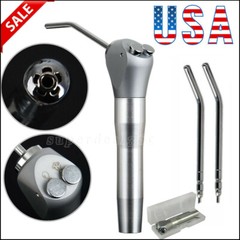 Dental 3 Way Air Water Spray Triple Syringe Handpiece w/ 2 Nozzles Tips Tubes CE