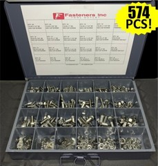 18-8 Stainless Steel Hex Cap Screw Bolt Nut Washer 304 Assortment Kit – 574 PCS!