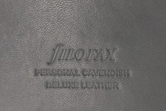 Never Used Circa 1999 Filofax Personal Cavendish Black Deluxe Leather Organizer