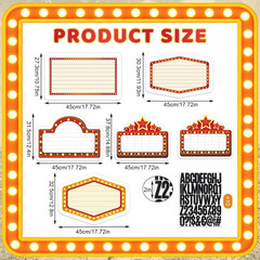 6-Pack Wedding Bottle Service Sign with Letter Stickers for Events (Red)