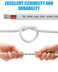 14 Gauge Wire 4 Conductor Electrical Wire 100FT, 14 AWG 4 Core Cable | Tinned Co