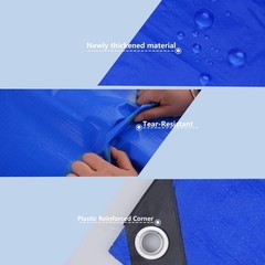 Heavy Duty Waterproof Tarp 10×20 FT, 6 Mil Thick Tarpaulin Cover with Reinfor…