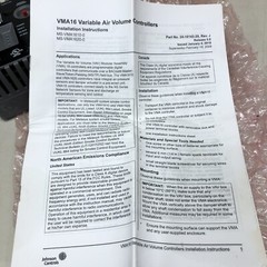JOHNSON CONTROLS MS-VMA1610-0 METASYS VARIABLE AIR VOLUME CONTROLLER