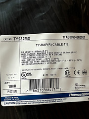 TY232MX Thomas & Betts Ty-Rap Cable Tie with Stainless Lock 8″ (bag of 1,000)