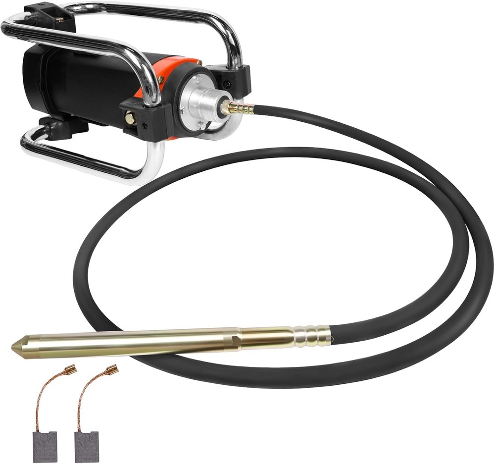 Electric Concrete Vibrator 1500W 14-3/4″ Remove Air Bubbles Easy to Use