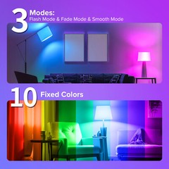 SANSI RGB LED Light Bulb 4000LM 40W(260W Equivalent) Dimmable with Timing Remote