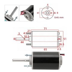 High Torque DC Motor 12 V/24 V Permanent Magnet Motor Mini DC Motor DIY Gener…