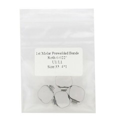 4Pcs/Set Dental Ortho 1st Molar Buccal Tube Bands Prewelded Roth.022 35#-40+#