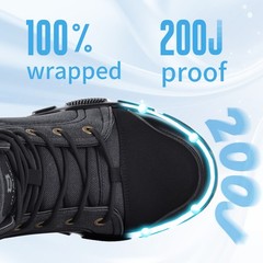 Steel Toe Boots for Men Women Indestructible Work Boot Safety Construction Shoes