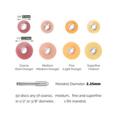 50pcs Dental Composite Finishing and Polishing Discs Mandrel CA2.35mm AZDENT