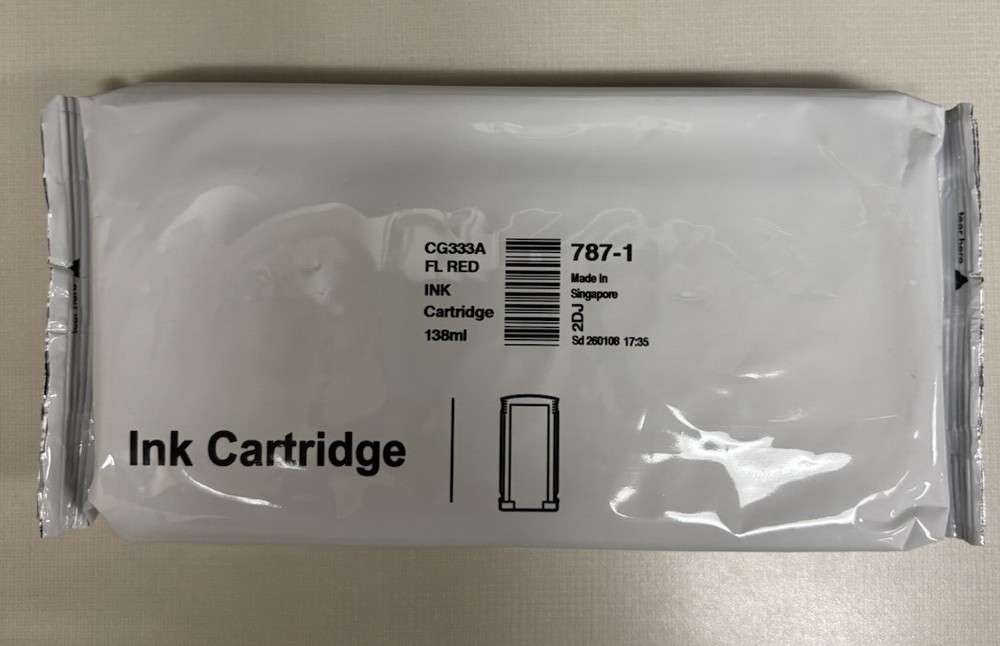 Original Pitney Bowes 787-1 Red Ink Cartridge for SendPro/Connect Series. 138ml
