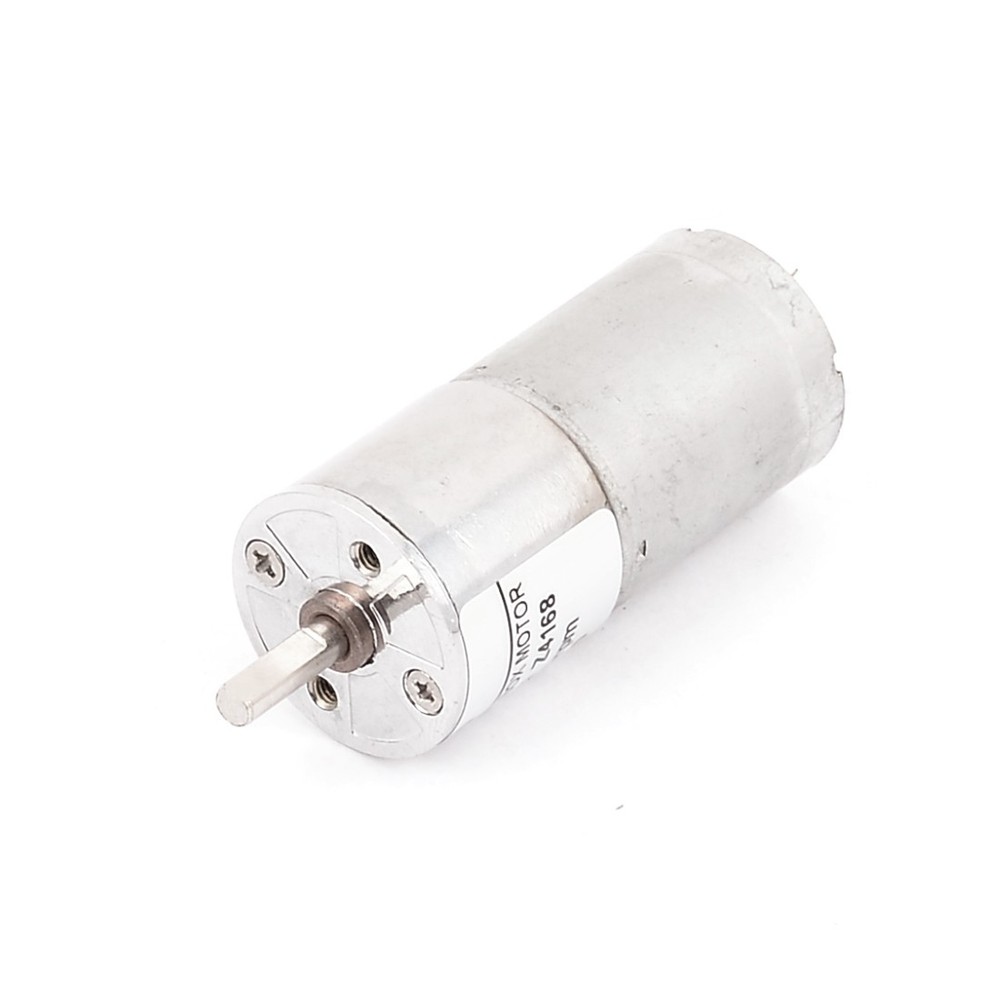 DC 12V 60RPM 4mm Dia Shaft High Torque Low Speed Cylindrical Gear Box Motor
