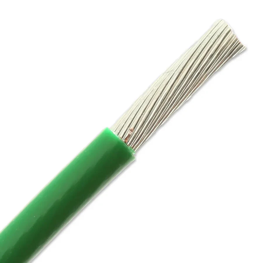 M22759/44-16-5 16 AWG Silver-Coated Copper Lead Wire X-ETFE 200°C Green 600V