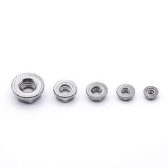 FLANGE NUTS SERRATED 1/4-20, 5/16-18, 3/8-16, ZCN3, Coarse ZINC PLATED STEEL HEX