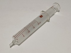 *VINTAGE* Becton Dickinson B-D Yale 20cc Glass Syringe w/ Luer Tip