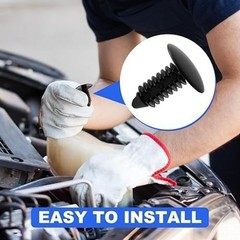 10-Pack Black Bumper Plugs for 8mm Holes, Plastic Push Pin Color: 10Pcs, Black