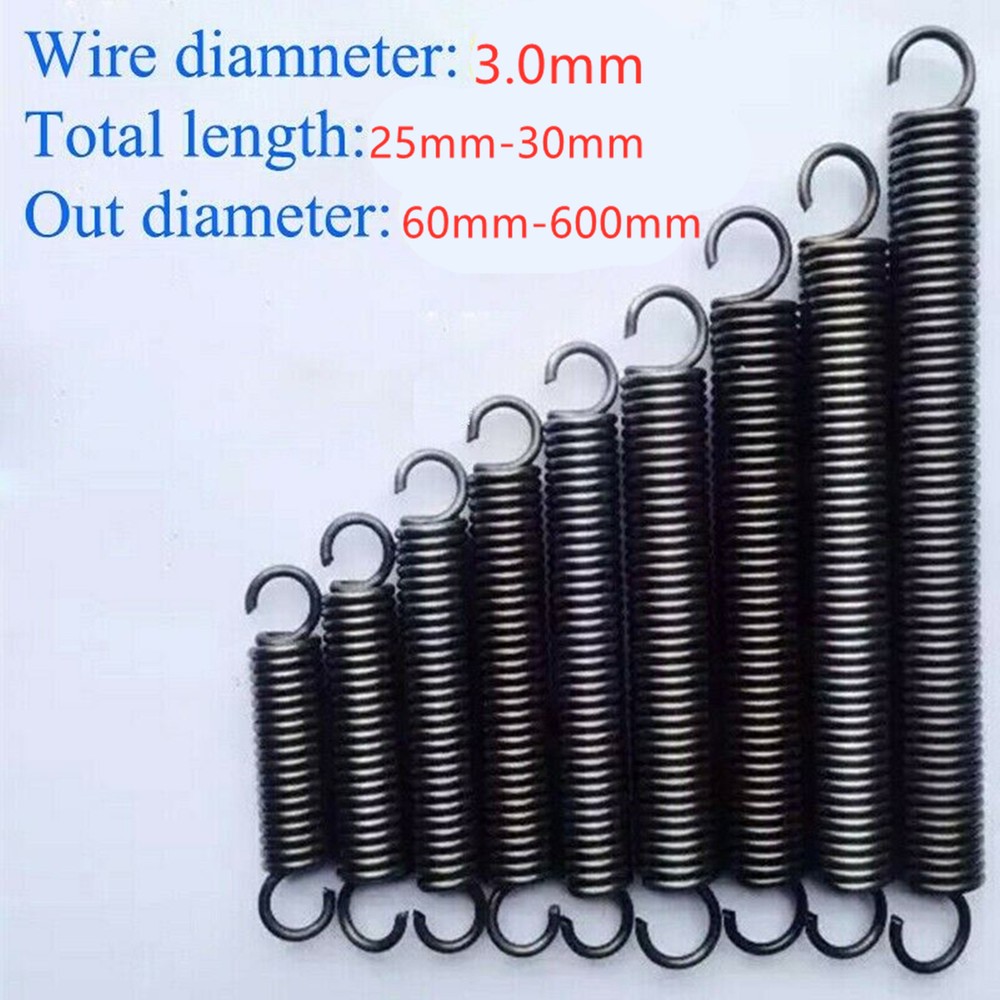 Wire Dia 3mm Extension spring Tension Expansion Extending Spring Length60~600mm