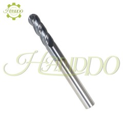 5 PCS 1/4″ 4 Flute Ball Nose Carbide End Mill 2-1/2″ Overall Length -TIALN COATE