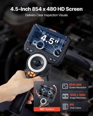 VEVOR Articulating Borescope Camera 4-Way 360° Articulated Endoscope 4.5″ Screen