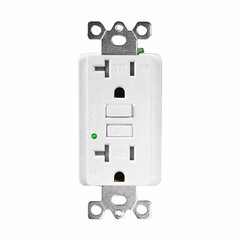20AMP GFCI Outlet Receptacle Tamper Resistant – ETL GFI TR WR GFCI White Plate