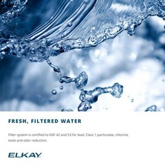 Elkay Wall Mount ADA Cooler Non-filtered Refrigerated Light Gray Granite EZS8L
