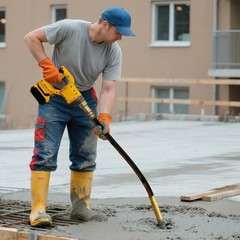 New Cordless Concrete Vibrator for DeWalt 20V 800W 3.6ft Shaft Tool Only