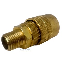Industrial M style Air Compressor Quick Connect Coupler 1/4″ NPT Male Brass