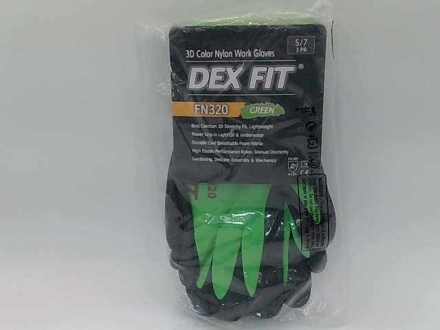 DEX FIT Work Gloves FN320 Premium Nylon Nitrile 3D Comfort Green Small