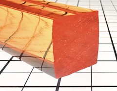 1” x 1″ x 12″ INCH SQUARE CLEAR AMBER TRANSLUCENT ACRYLIC ROD AQUARIUM SAFE!