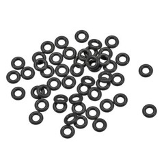 Fluorinated Rubber O-Rings, 4 x 2 x 1 mm Width, Gasket, Black, 50 pcs