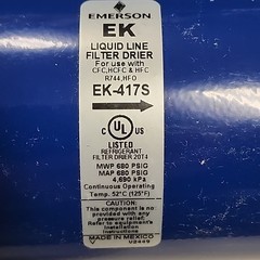 EMERSON EK-417S Liquid Line Filter Drier EK 7/8″ ODF,Solder,NEW IN BOX.